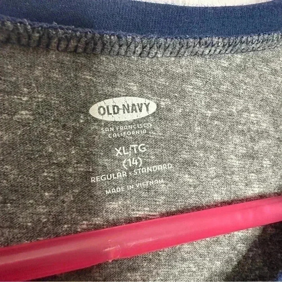 Old Navy Shirt 1/2  Length Sleeves Grey/Blue Size Extra Large - Picture 4 of 16